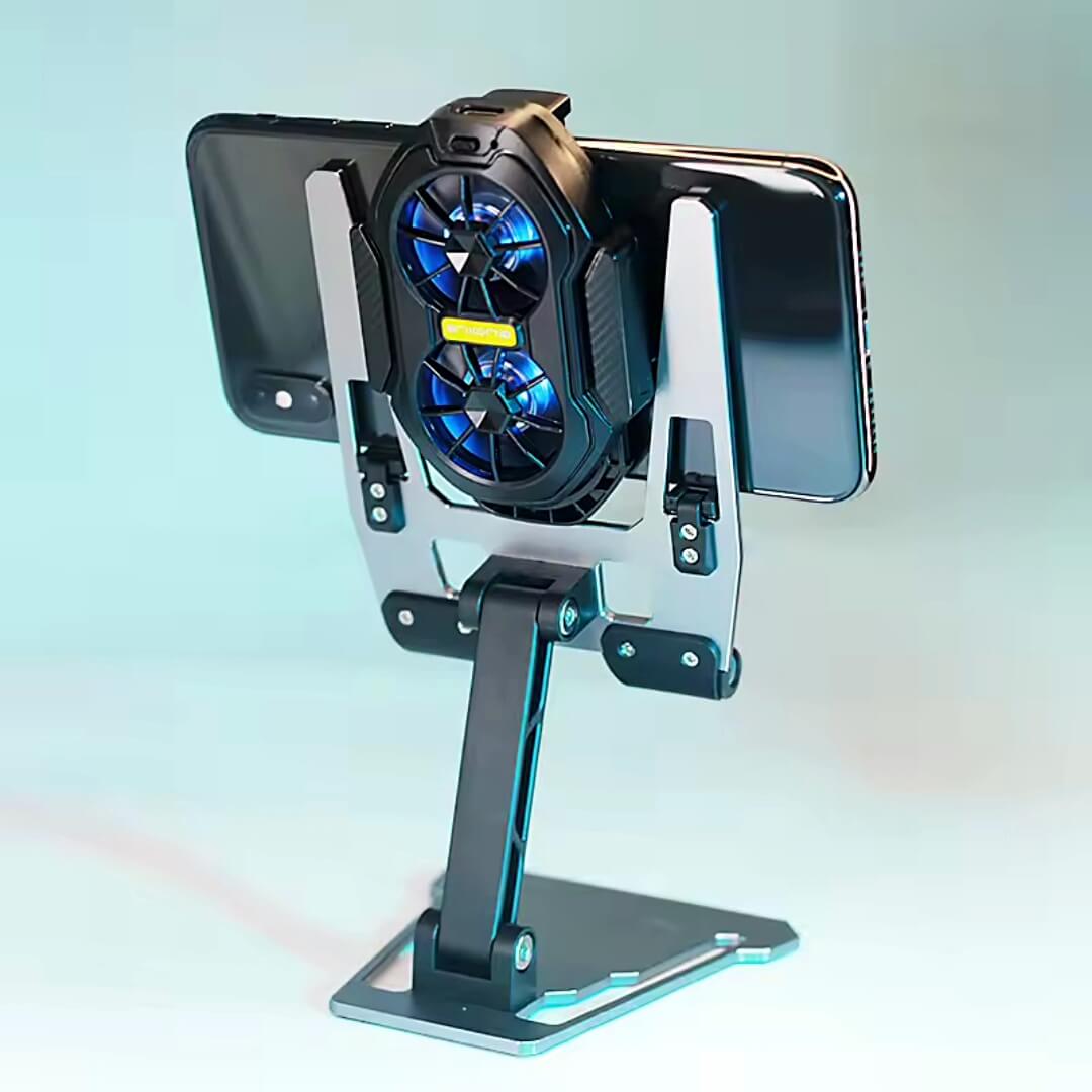 FS01 مبرد هواء للهاتف المحمول بمروحتين – تصميم مشبك قابل لإعادة الشحن، تبريد فائق، بطارية تدوم حتى 3 ساعات، زر تحكم للألعاب