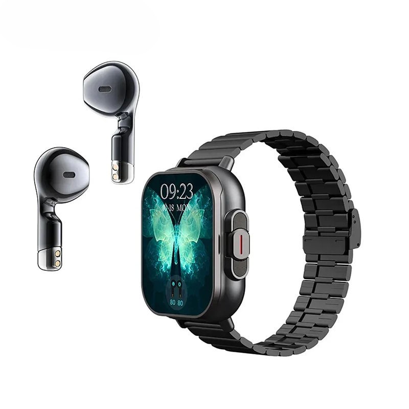 ساعة ذكية D8 Pro Max 2 في 1 مع سماعات TWS – شاشة 2.01 إنش، مقاومة للماء IP67، تصميم أنيق وجودة عالية، تتبع صحي واتصال ذكي
